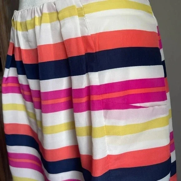 Annabella women’s size small striped skirt with pockets lined polyester nwot - Picture 3 of 10
